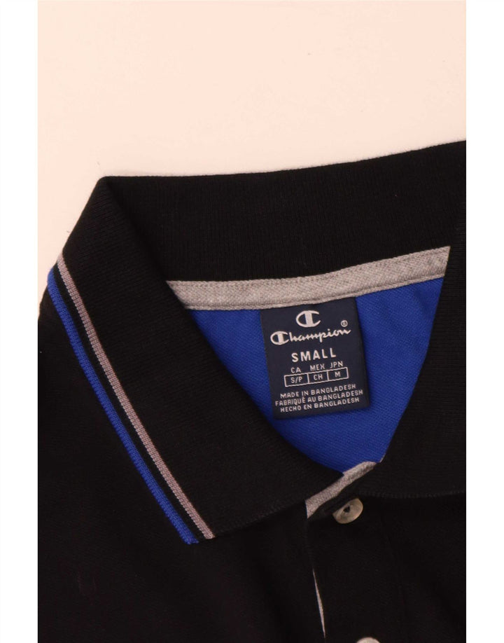Camisa polo masculina Champion pequena preta
