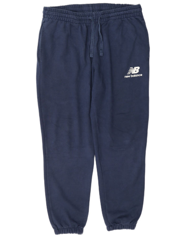 Calça de treino masculina New Balance Joggers grande azul marinho
