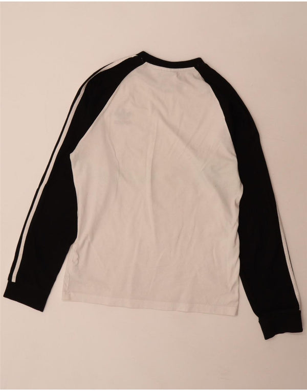 Adidas masculino top manga longa médio branco colorblock algodão
