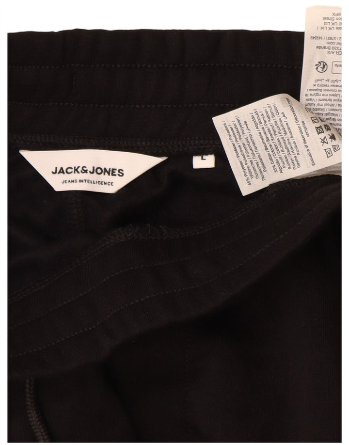 Calça de treino masculina Jack & Jones Joggers grande poliéster preto