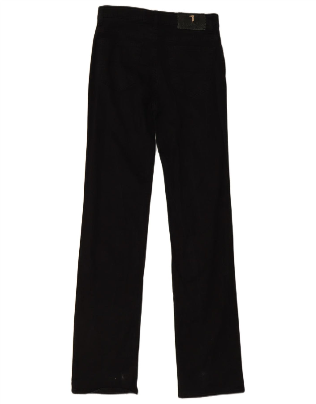 Trussardi Calça jeans reta masculina W25 L32 algodão preto