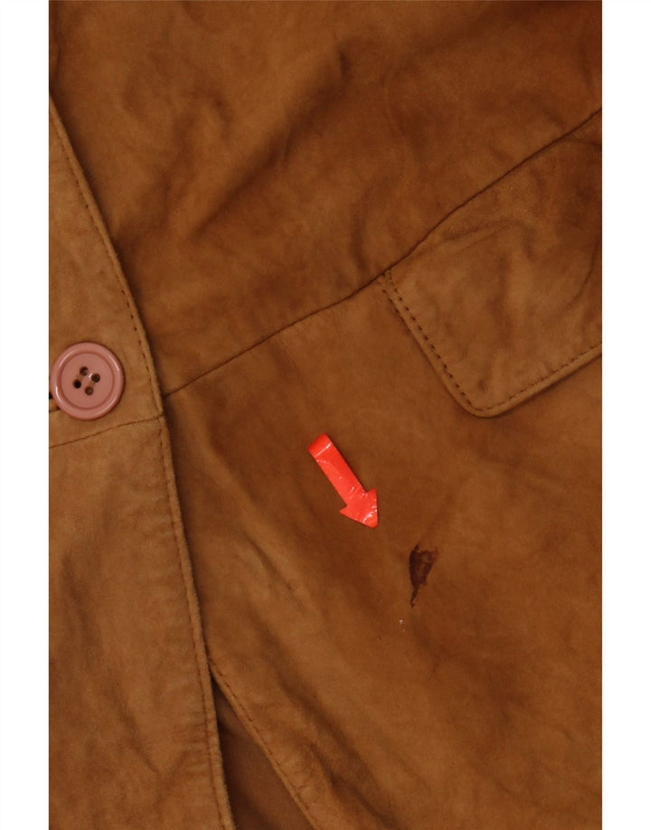 Jaqueta feminina Conbipel Free Heron Suede IT 46 grande couro marrom