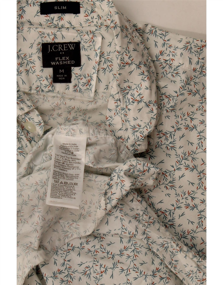 J. Crew Camisa masculina slim de algodão floral branco médio