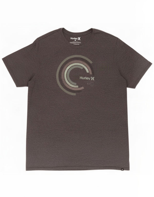 Camiseta gráfica masculina Hurley Top 2XL algodão cinza