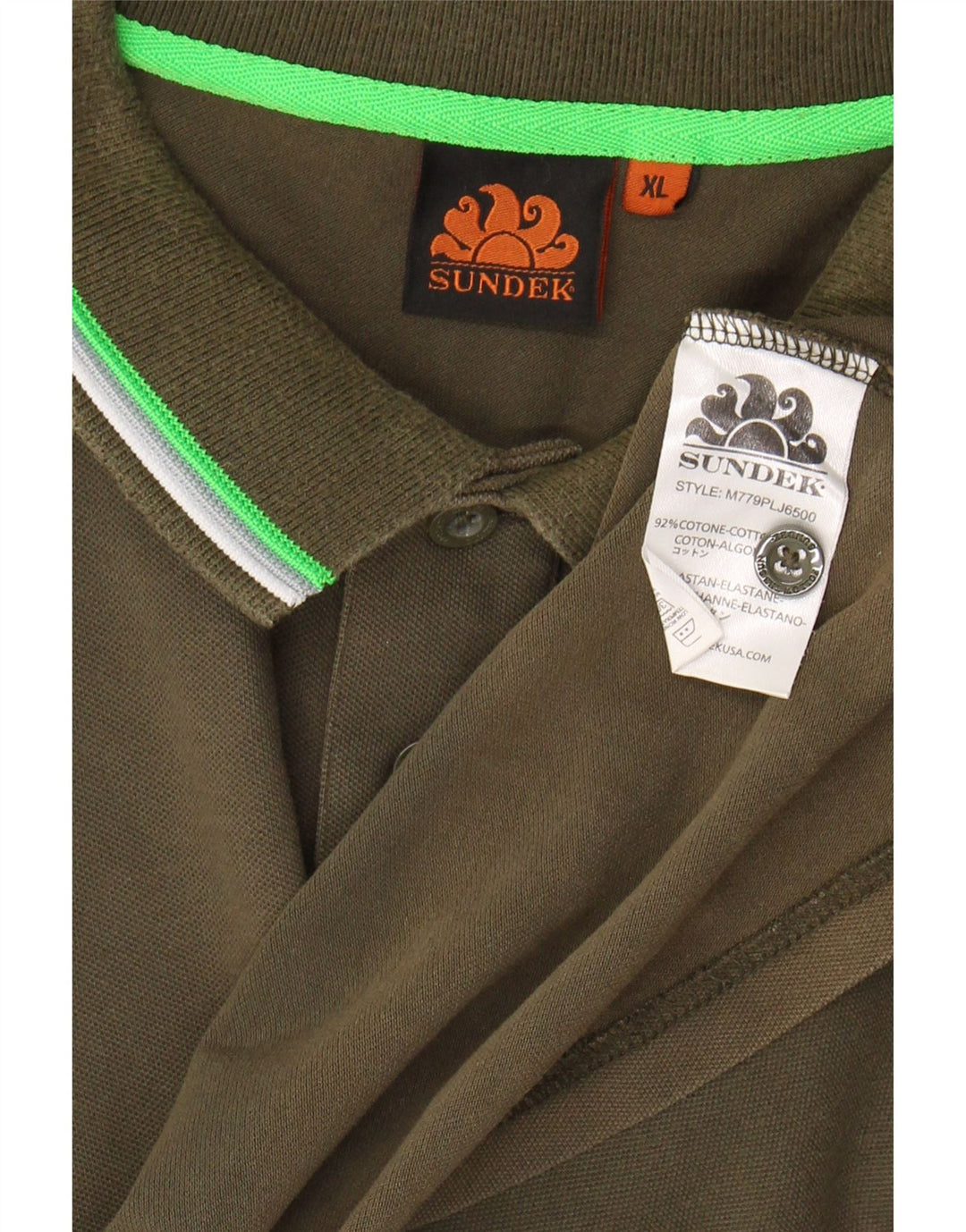 Camisa polo masculina SUNDEK XL algodão cáqui