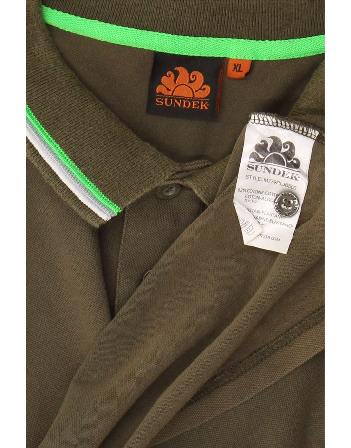 Camisa polo masculina SUNDEK XL algodão cáqui