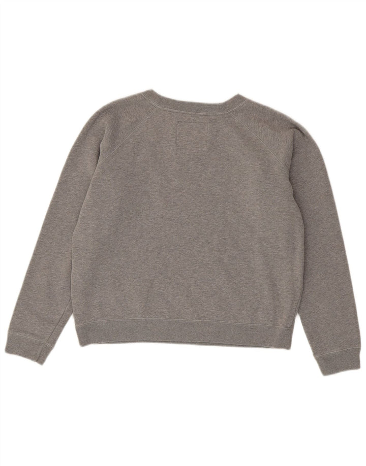 Jack Wills moletom feminino oversized jumper Reino Unido 10 pequeno algodão cinza