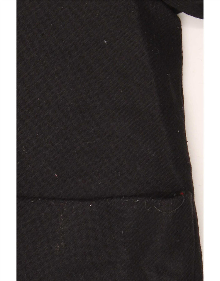 Sobretudo oversized com capuz feminino Zara UK 10 pequeno lã preta