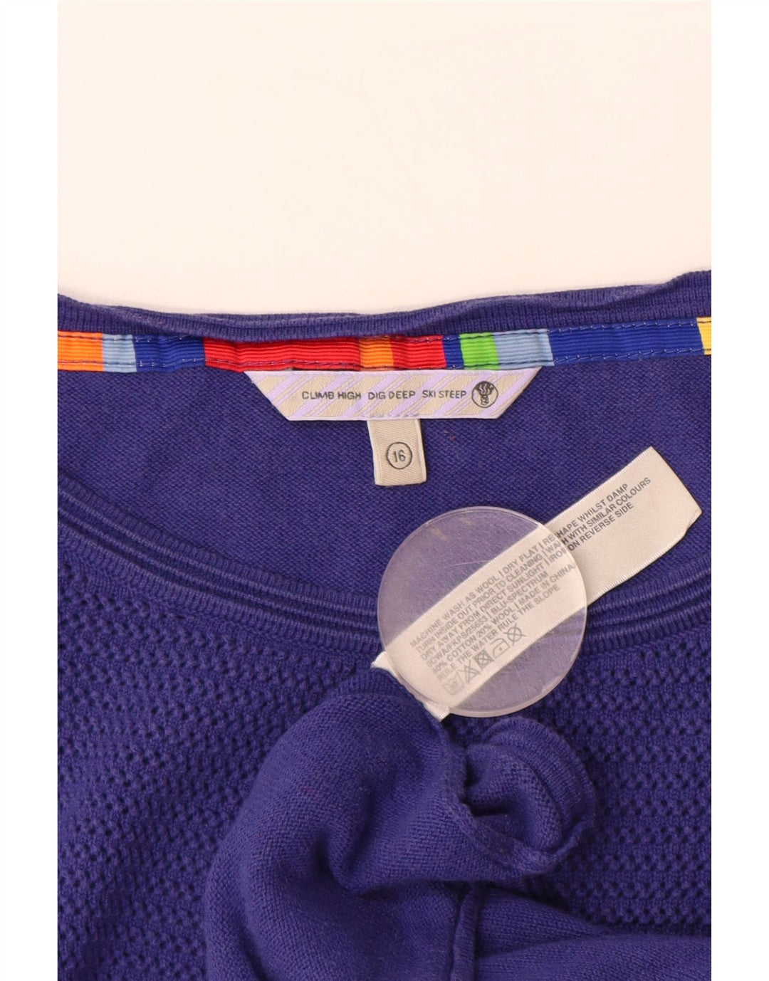 FAT FACE Suéter feminino de manga curta com gola canoa Reino Unido 16 grande roxo