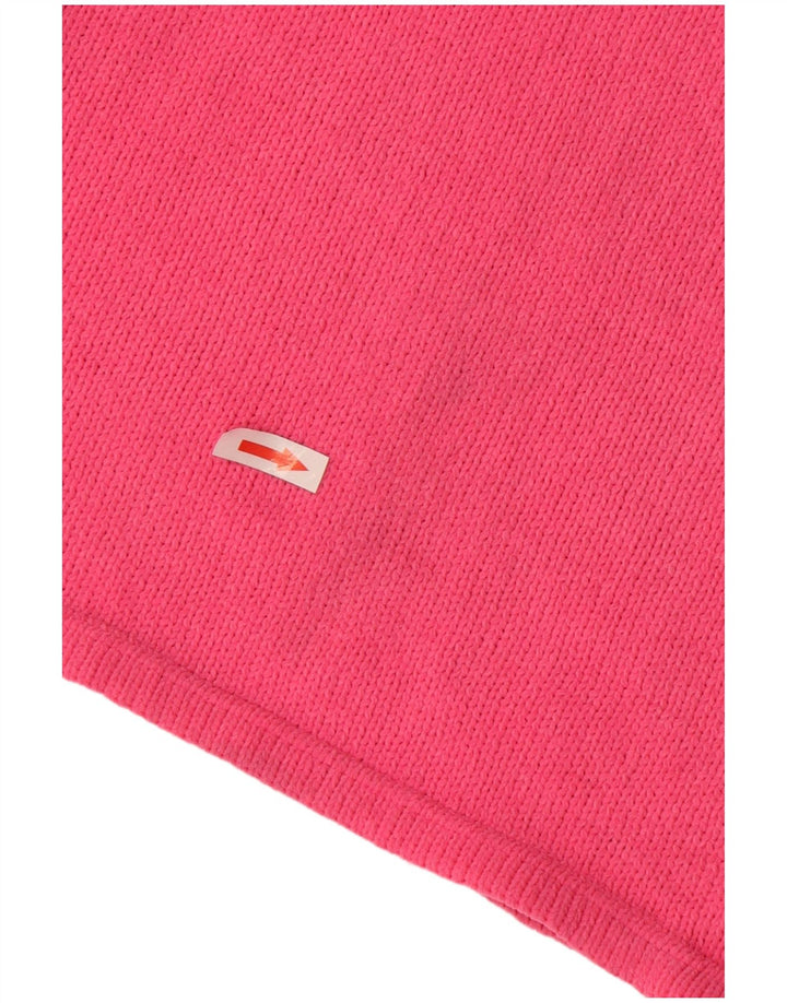 Zara Vestido feminino de malha UK 12 poliéster rosa médio