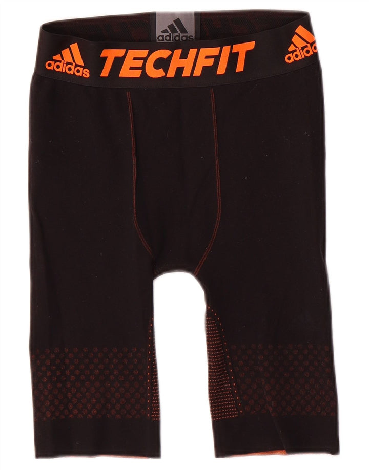 Shorts esportivos gráficos masculinos Adidas médio poliéster manchado preto