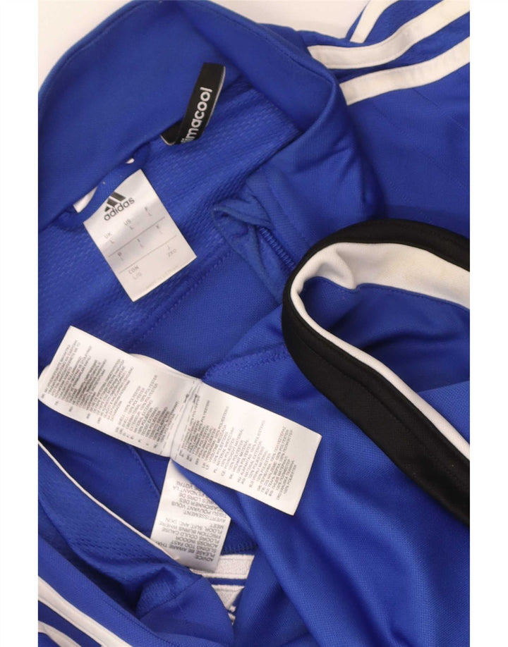 Adidas Mens Climacool Tracksuit Top Jaqueta Grande Azul Colorblock Poliéster