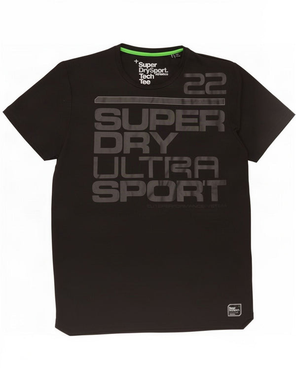 Superdry Camiseta masculina gráfica Top XL Poliéster preto