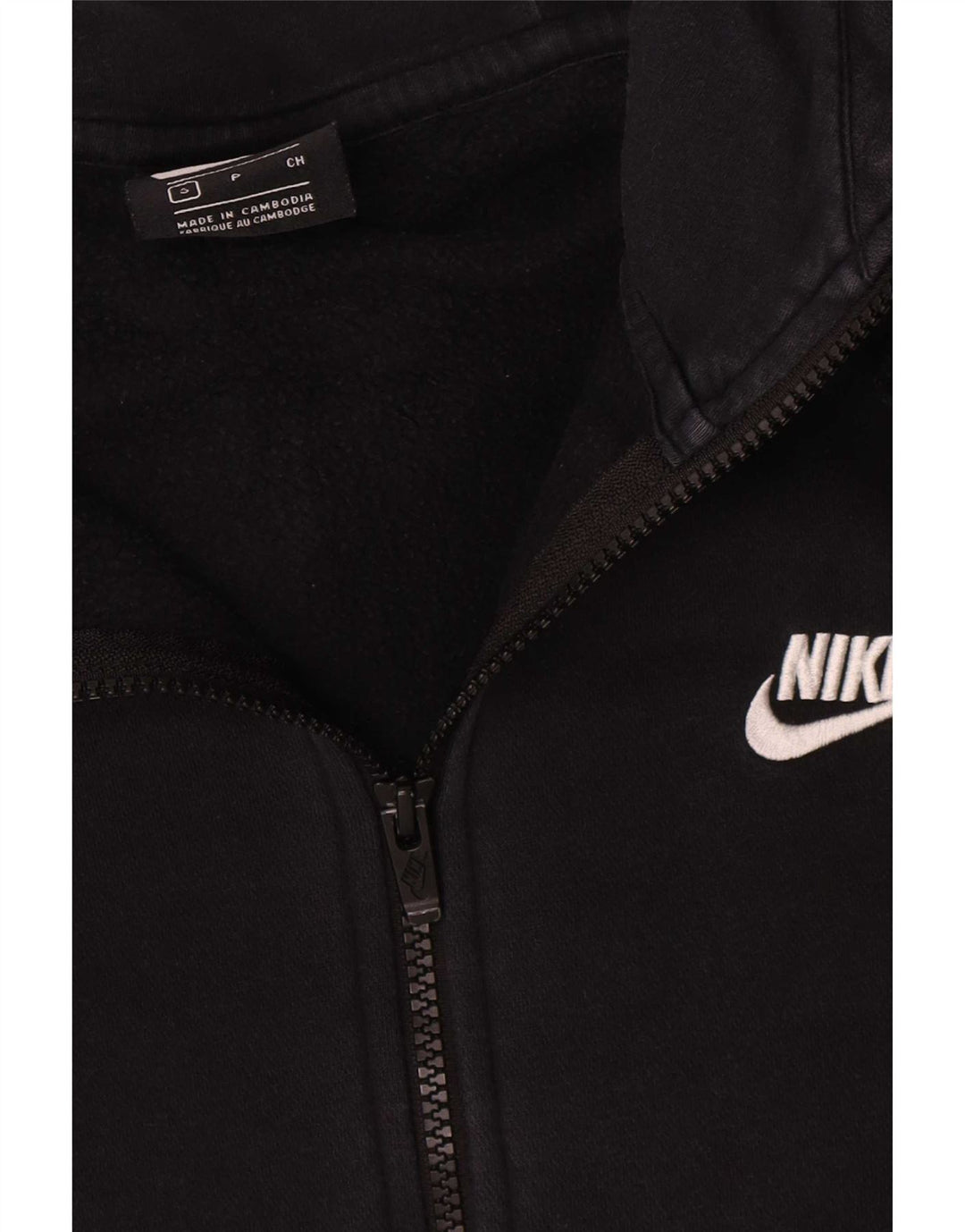 Suéter Nike Masculino Zip com Capuz Pequeno Algodão Preto