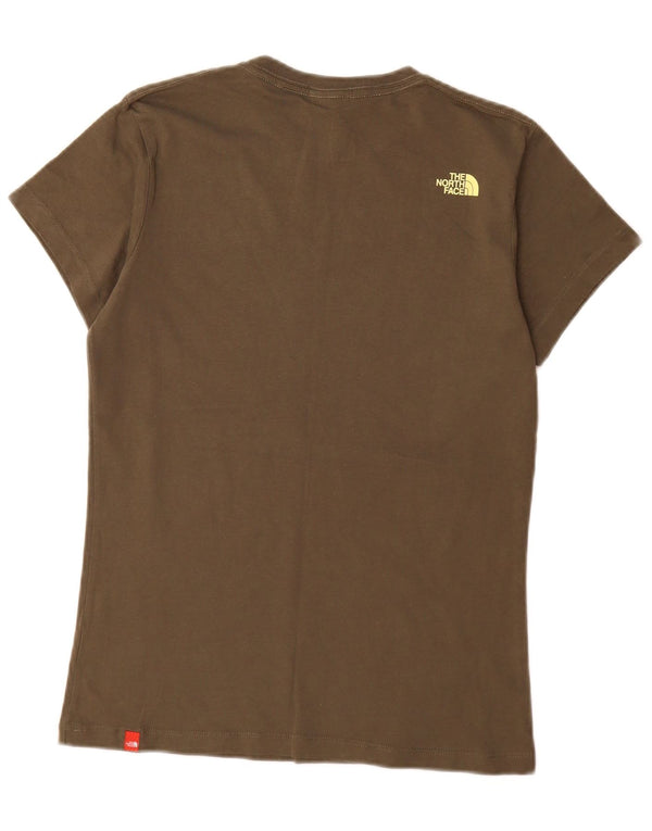 Camiseta feminina The North Face com estampa gráfica Reino Unido 16 grande algodão cáqui