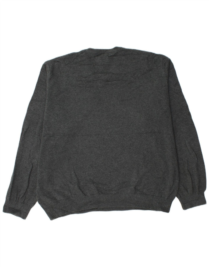 Suéter masculino Marks & Spencer com decote em V XL algodão cinza