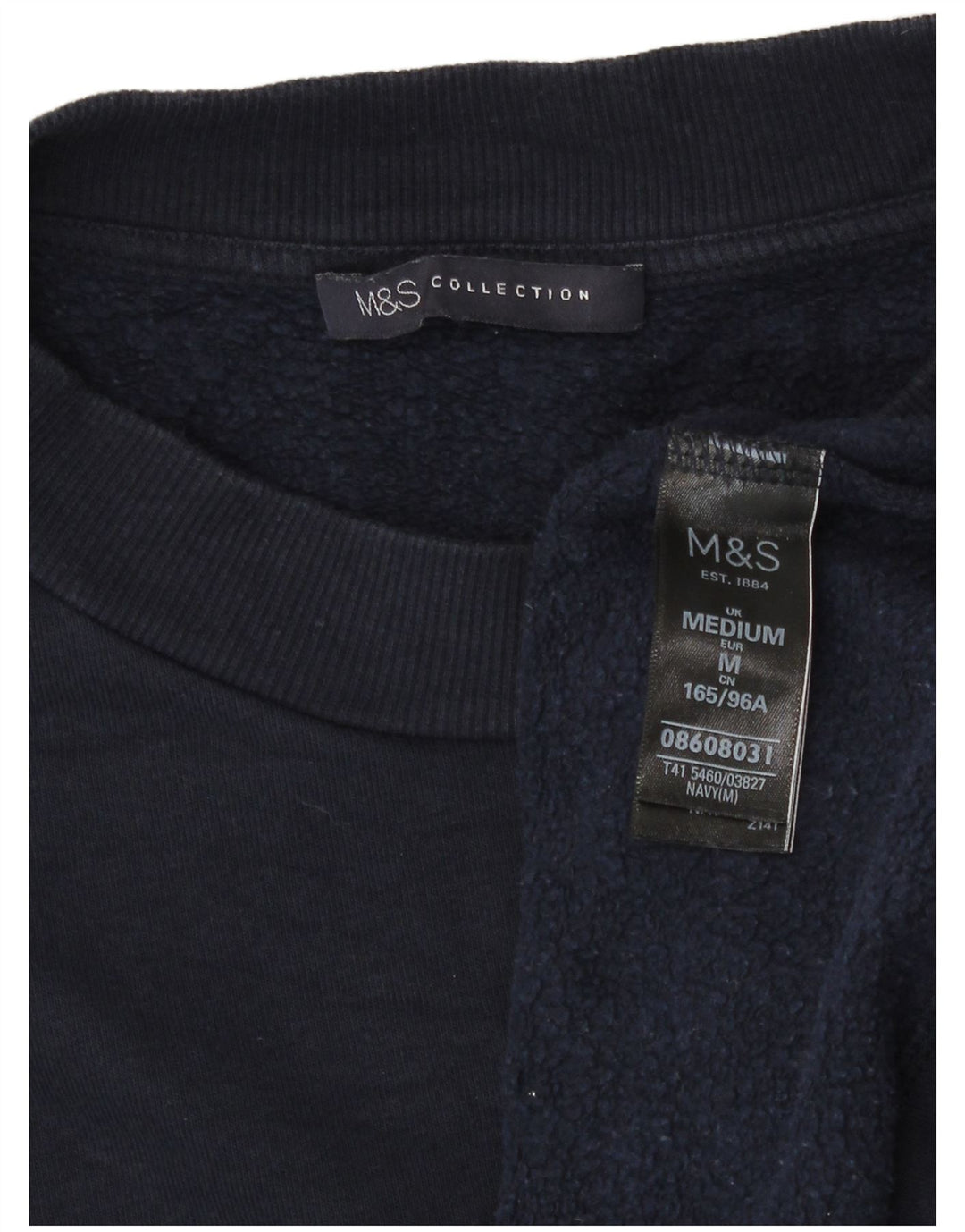Suéter de moletom oversized feminino Marks & Spencer Reino Unido 14 médio azul marinho