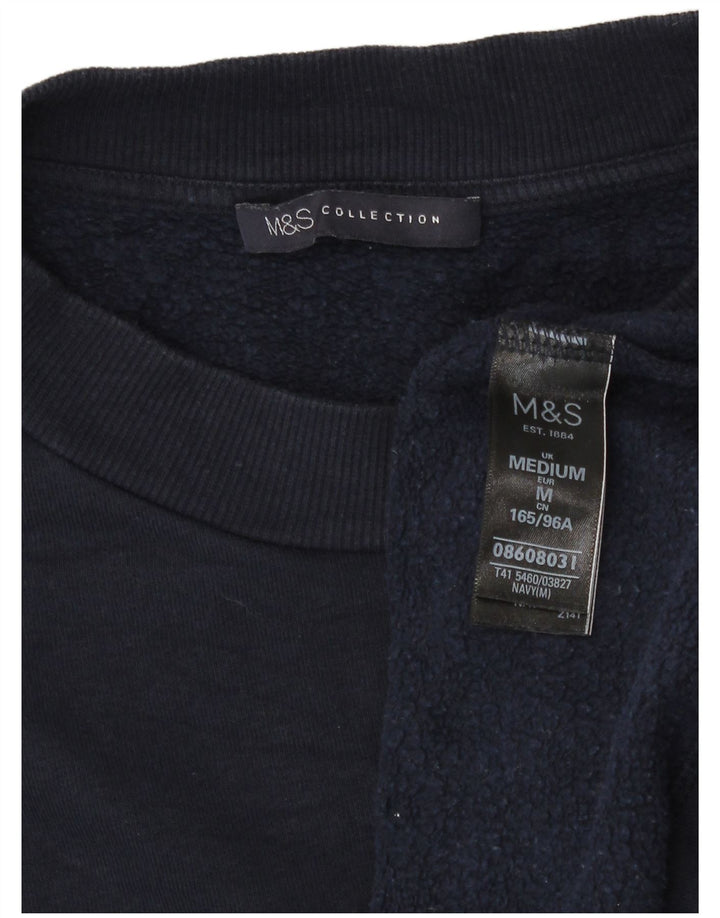 Suéter de moletom oversized feminino Marks & Spencer Reino Unido 14 médio azul marinho