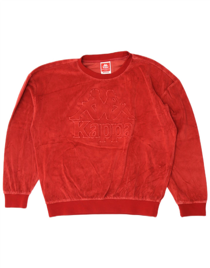 Kappa moletom feminino gráfico oversized jumper UK 14 médio marrom