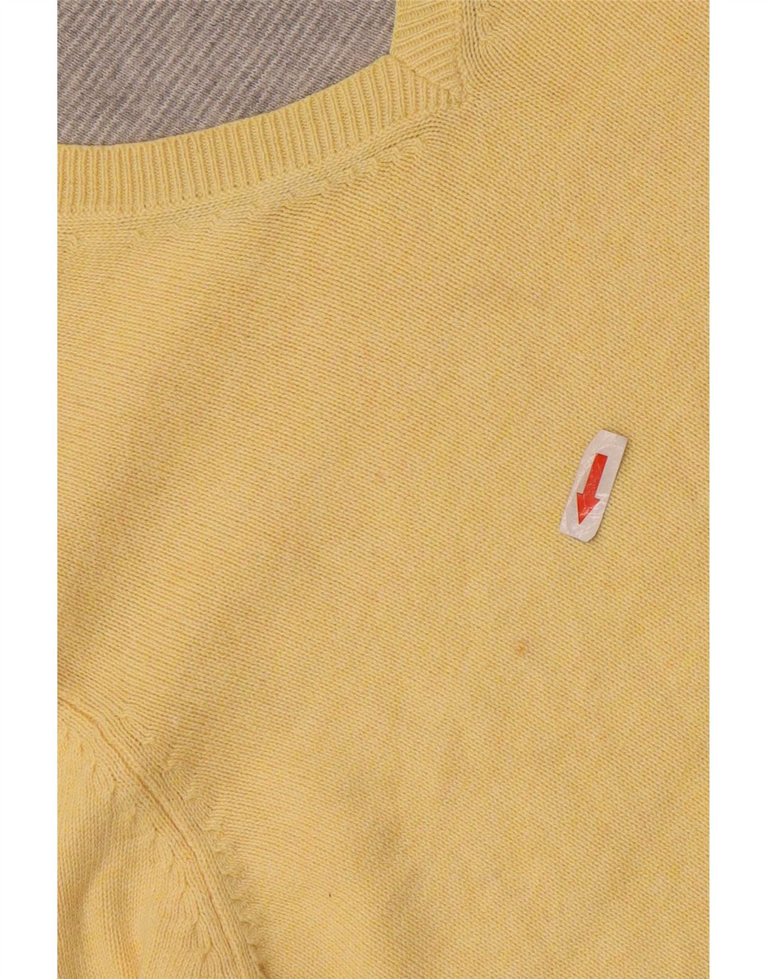 Suéter masculino Marks & Spencer com decote em V pequeno algodão amarelo
