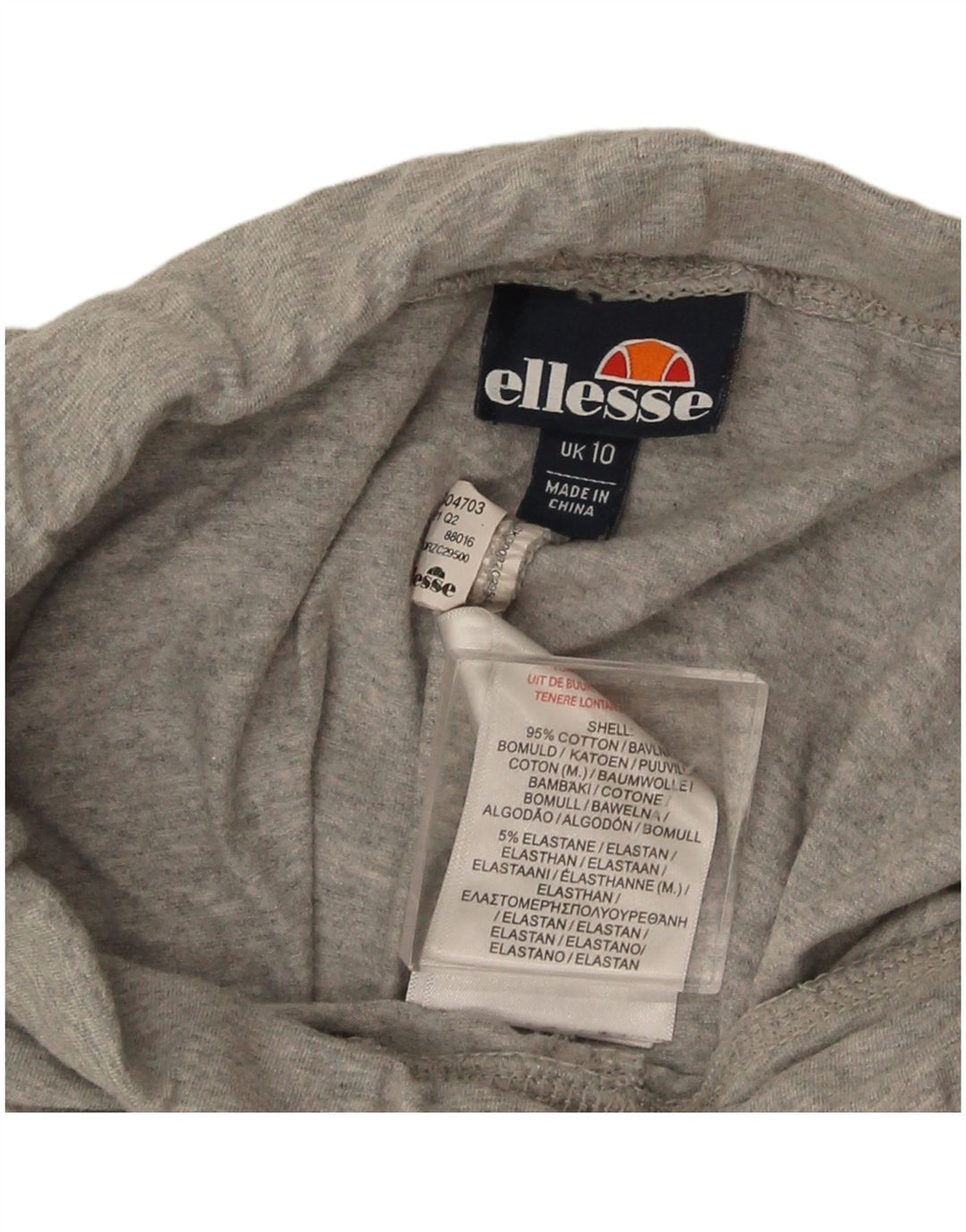 Ellesse Leggings Gráficos Femininos UK 10 Pequeno Algodão Cinza