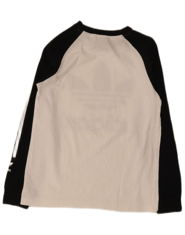 Top gráfico Adidas Meninos manga comprida 11-12 anos branco algodão colorblock