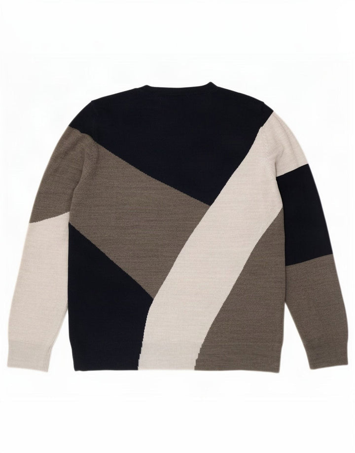 Suéter feminino Marks & Spencer com gola redonda Reino Unido 12 cinza médio