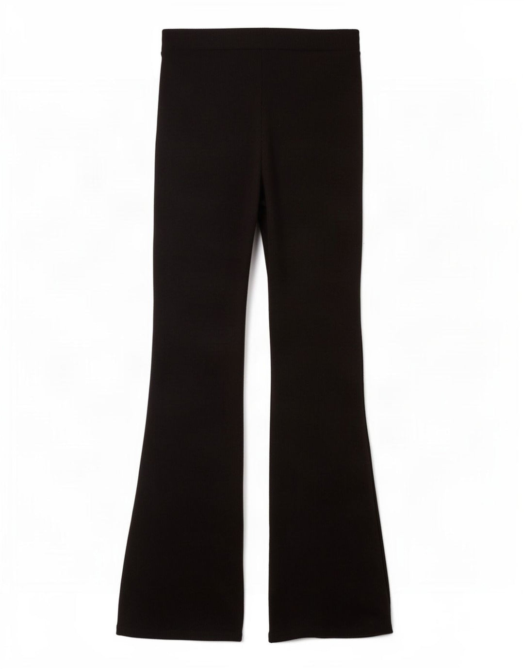 Calça de treino feminina Zara Flare UK 12 poliéster preto médio