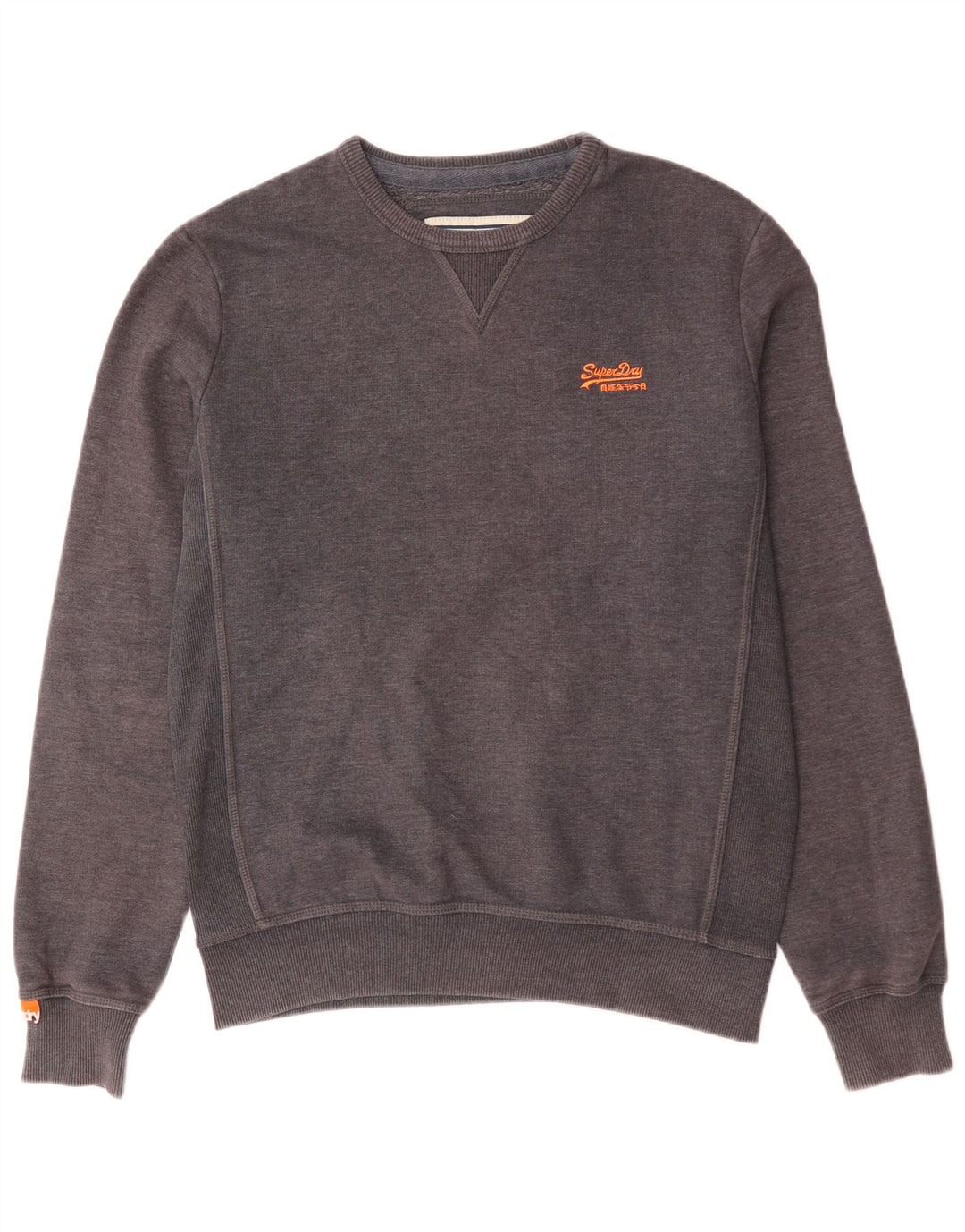 Superdry moletom masculino jumper grande algodão cinza