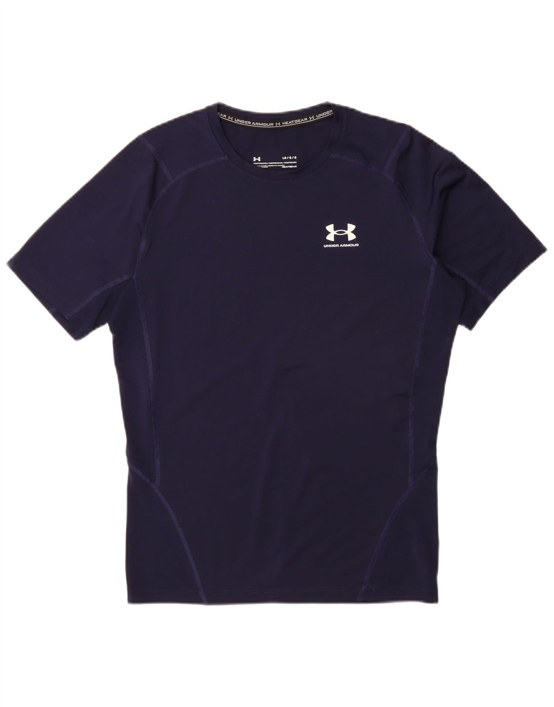 UNDER ARMOUR Camiseta masculina Heat Gear Top grande sintético azul marinho