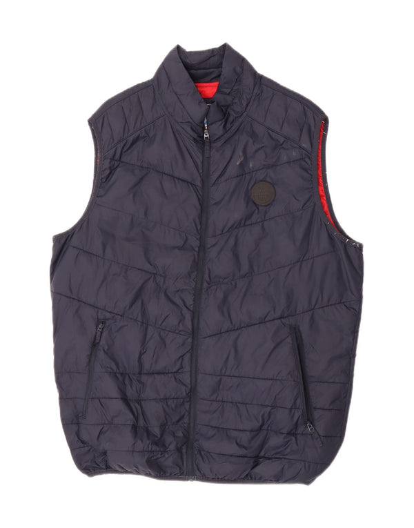 Colete acolchoado masculino Jack & Jones UK 42 XL azul marinho nylon