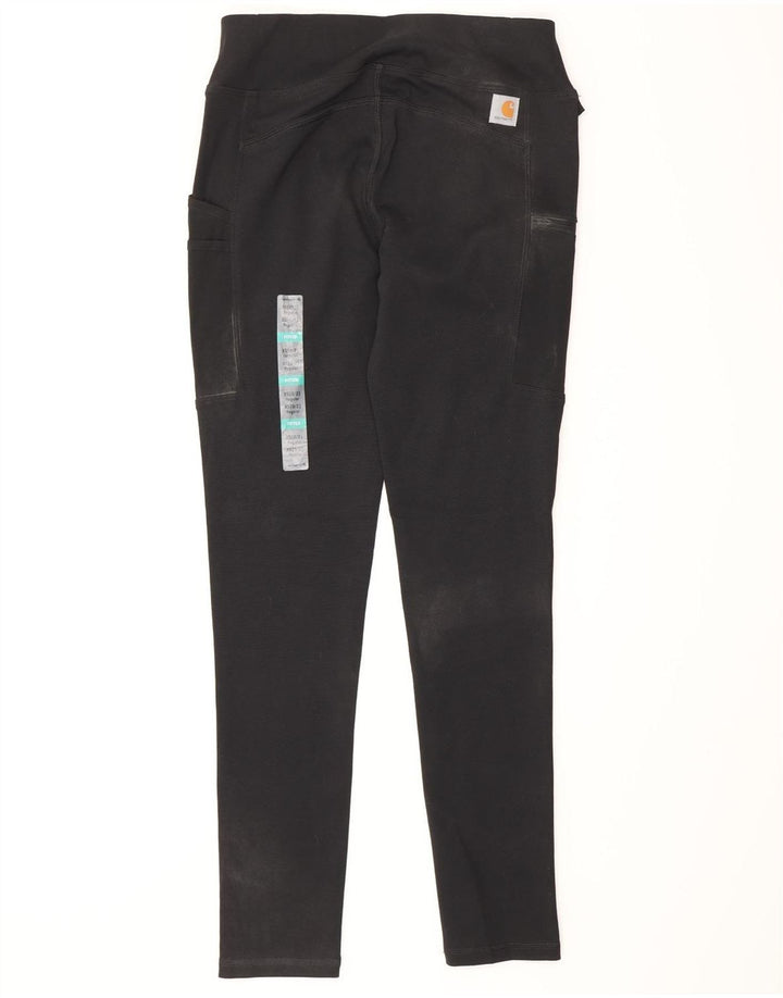 Leggings regulares femininos Carhartt EUA 0/2 XS preto nylon