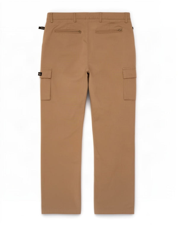 Calça cargo reta masculina Napapijri IT 46 pequena W32 L30 algodão bege