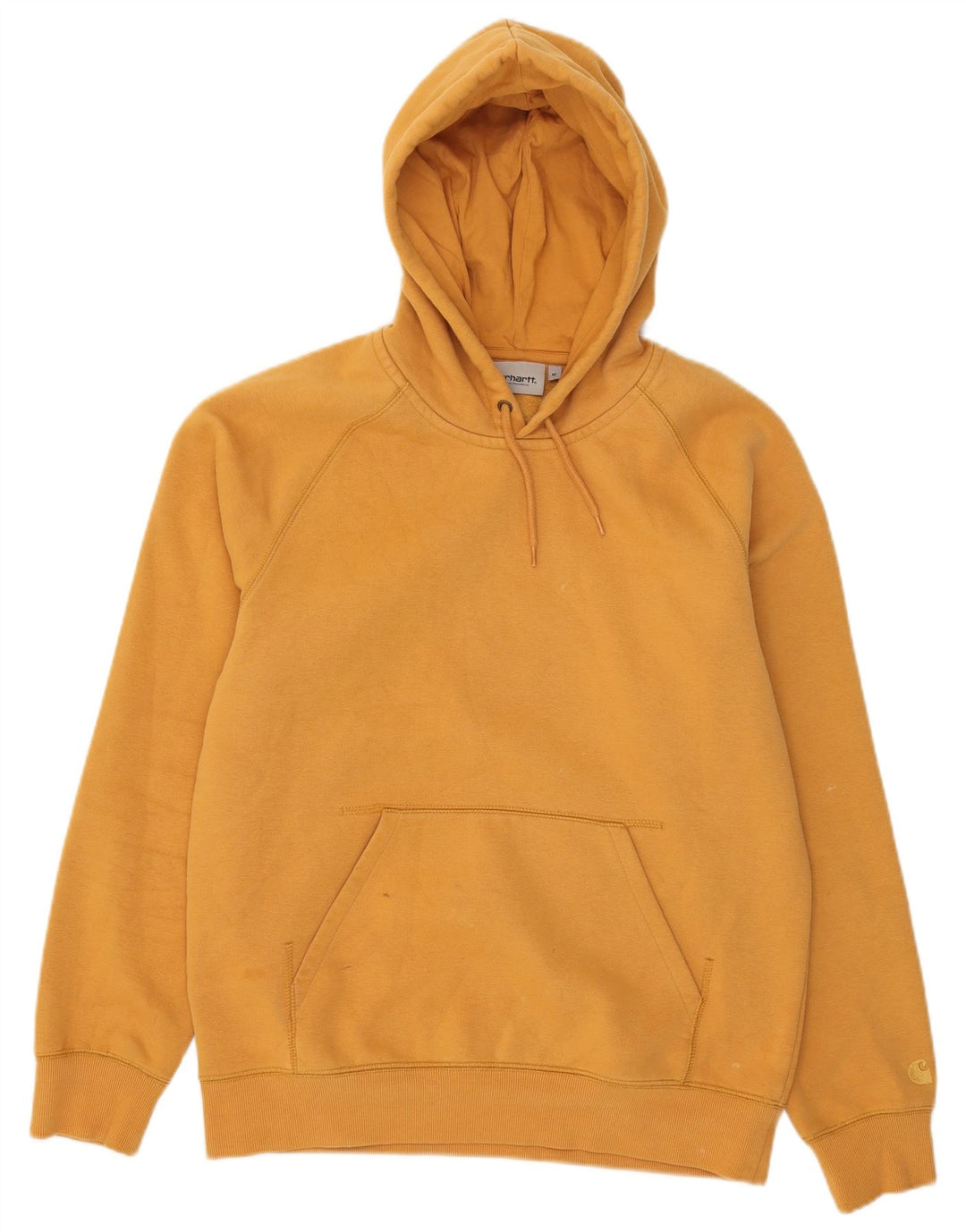 Carhartt moletom com capuz masculino médio algodão amarelo