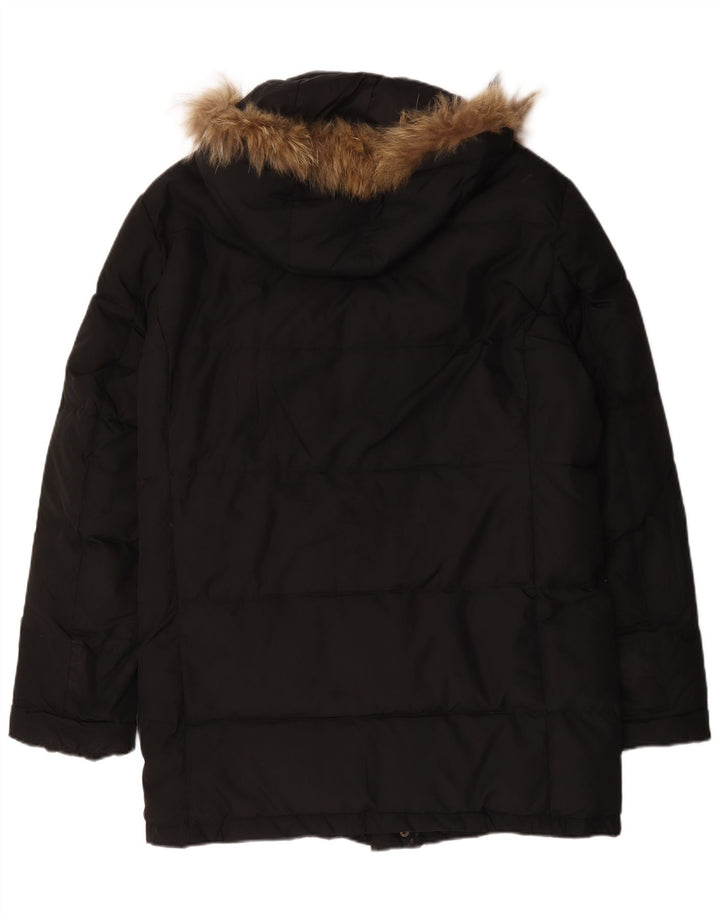 Casaco masculino acolchoado com capuz Champion UK 42 XL poliéster preto