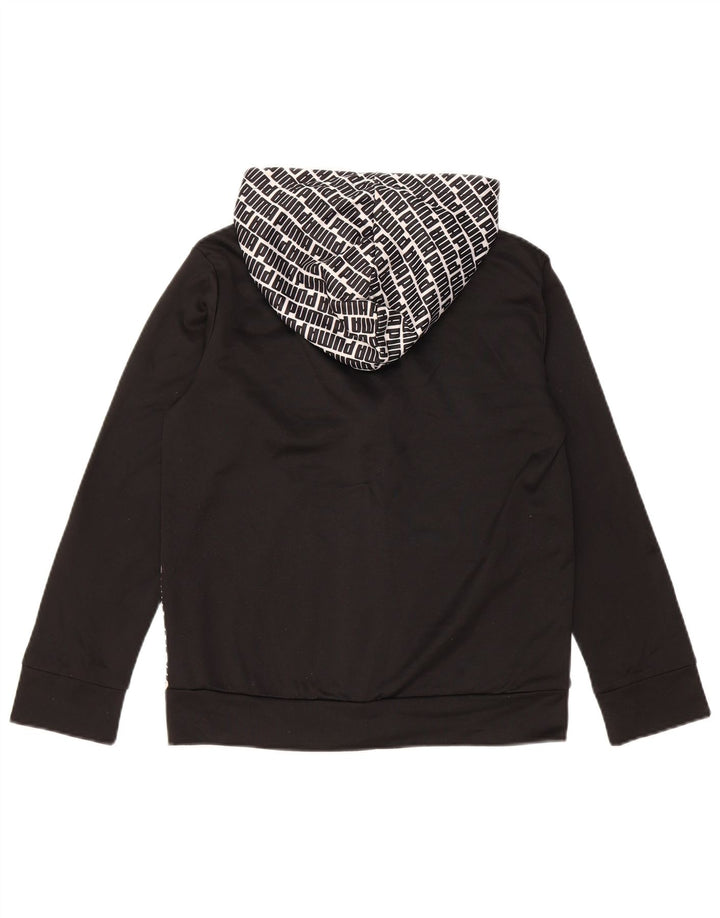 Suéter PUMA Boys Graphic Zip com capuz 10-11 anos médio preto poliéster