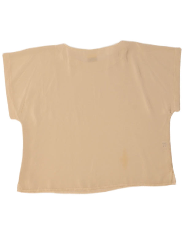 Camiseta feminina vintage UK 22 2XL poliéster branco