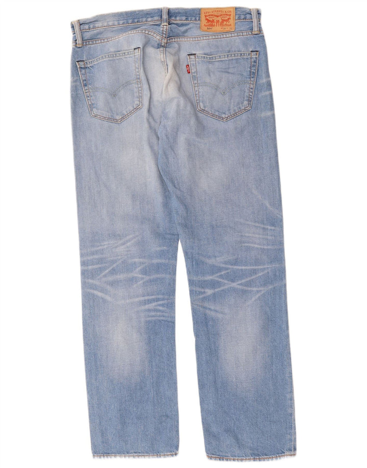 Levi's Masculino 504 Straight Jeans W34 L32 Azul Algodão