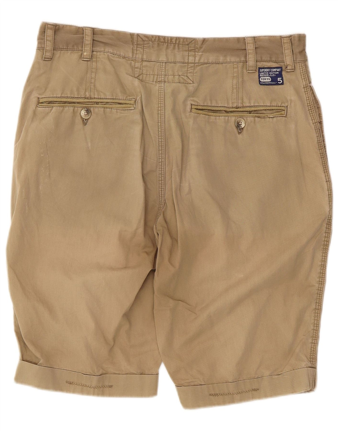 Superdry Mens Chino Shorts Médio W32 Algodão Bege