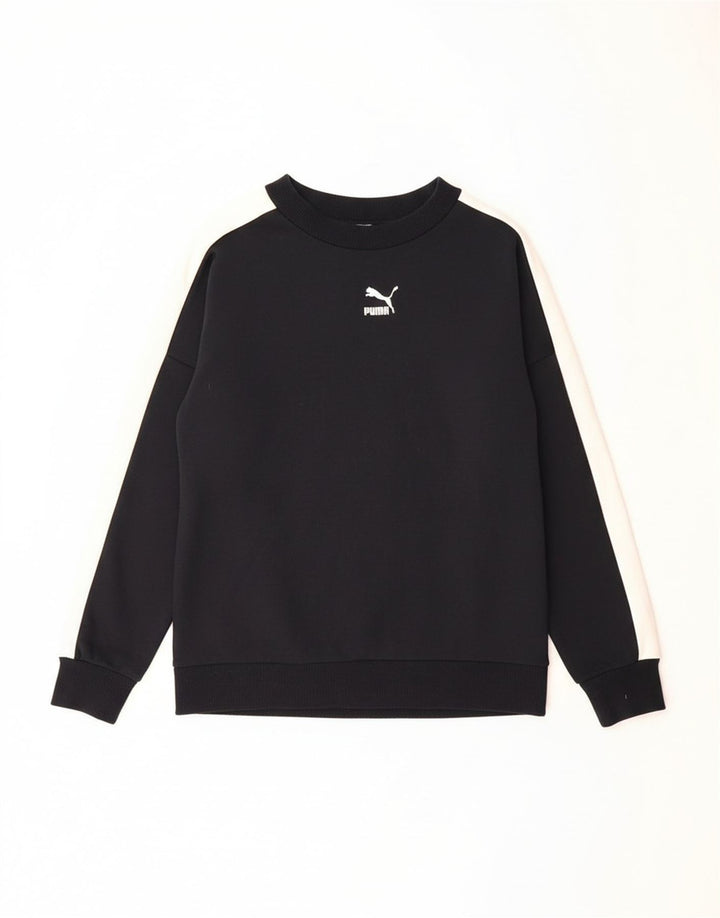Moletom masculino PUMA Jumper XS preto colorblock algodão