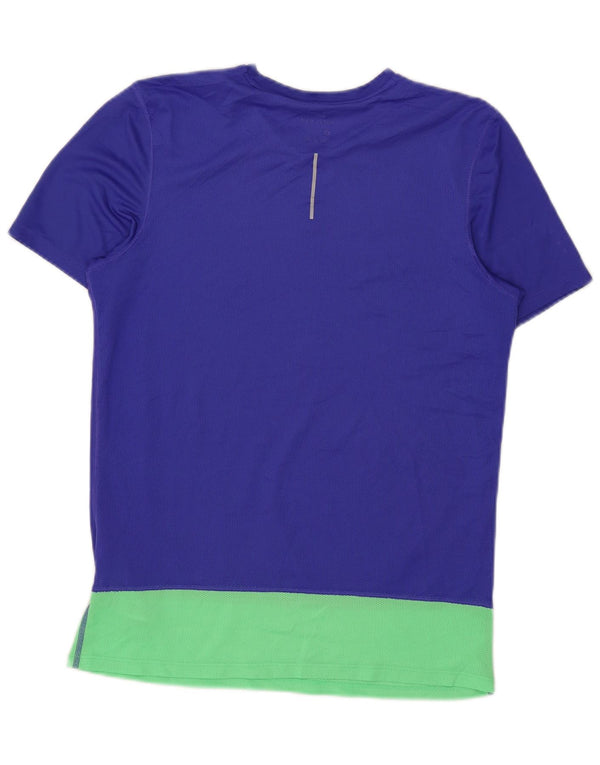 Camiseta feminina Nike Dri Fit Top UK 14 Medium Blue Colourblock Poliéster