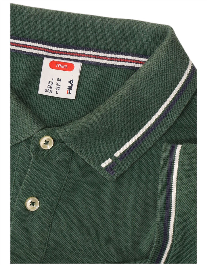 Camisa polo masculina Fila IT 54 grande verde