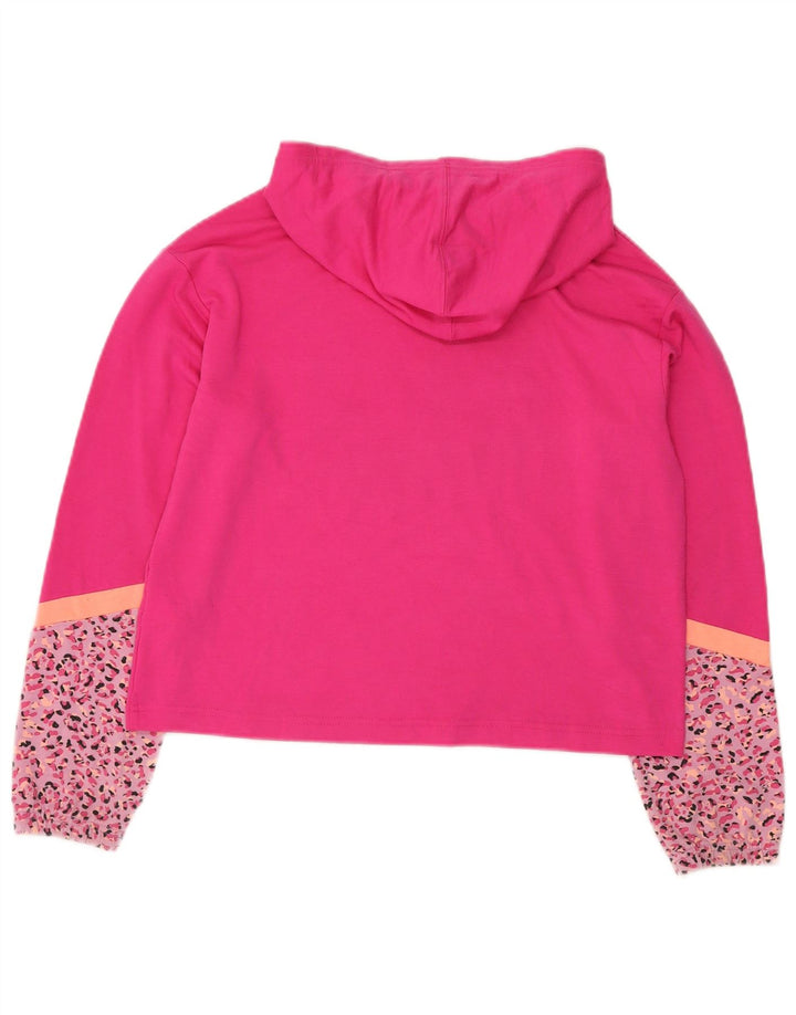 Jumper com capuz gráfico CONVERSE para meninas 13-14 anos XL rosa manchado
