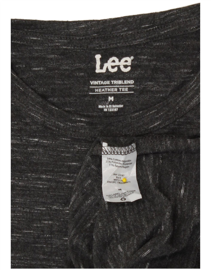 Camiseta masculina Lee algodão manchado cinza médio