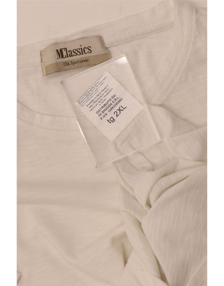 Camiseta masculina Marlboro Classics Top 2XL algodão branco