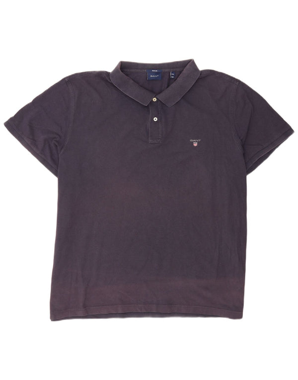Camisa polo masculina Gant Regular Fit 5XL azul marinho