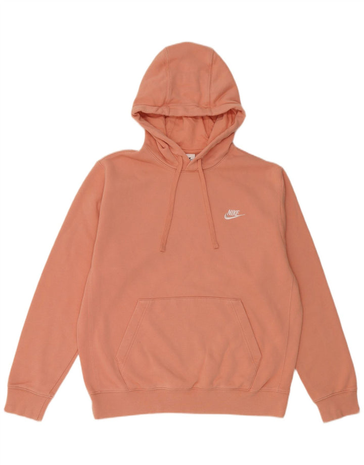 NIKE Mens Hoodie Jumper Médio Laranja Algodão
