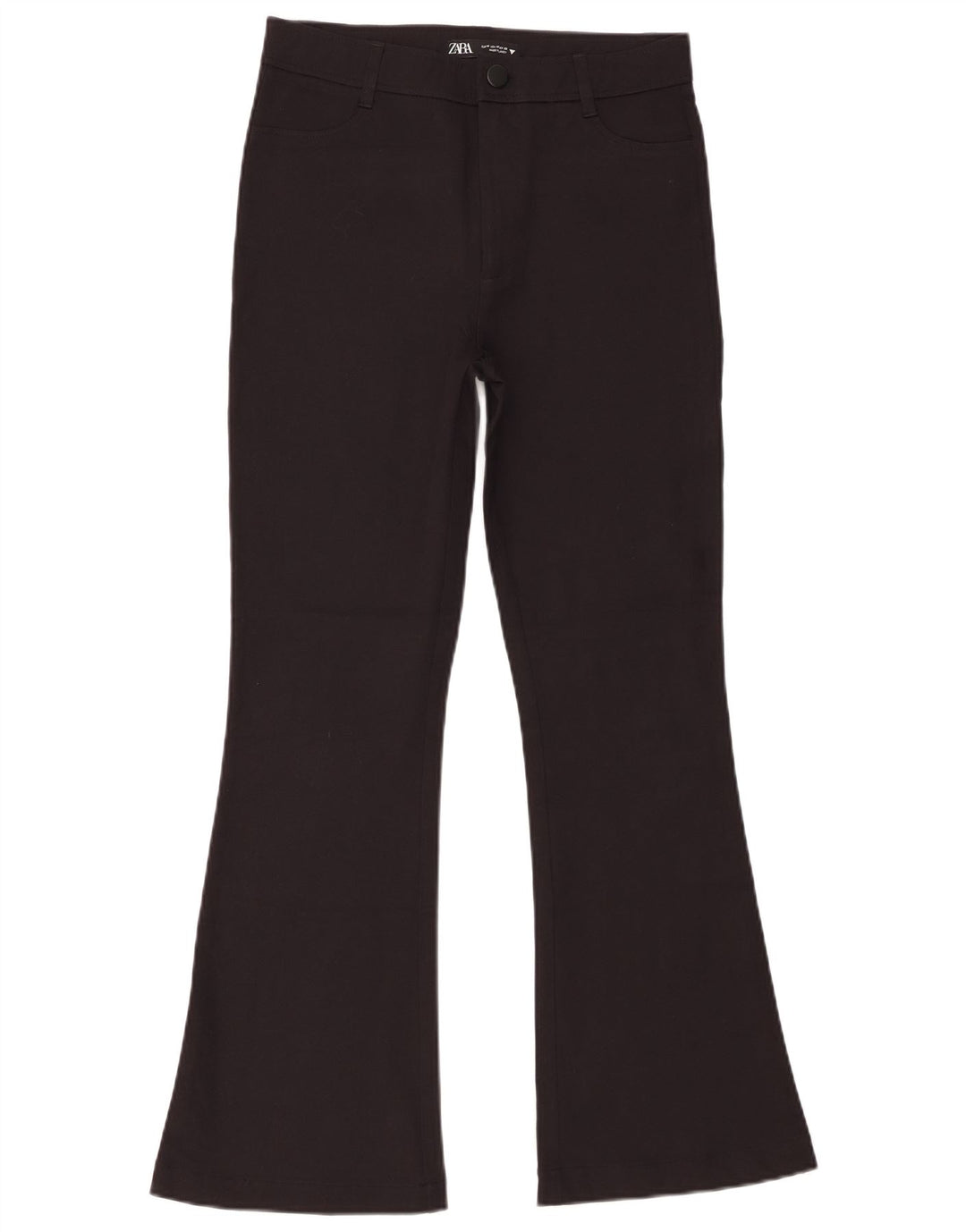 Calça feminina Zara Flare casual médio W28 L29 preta