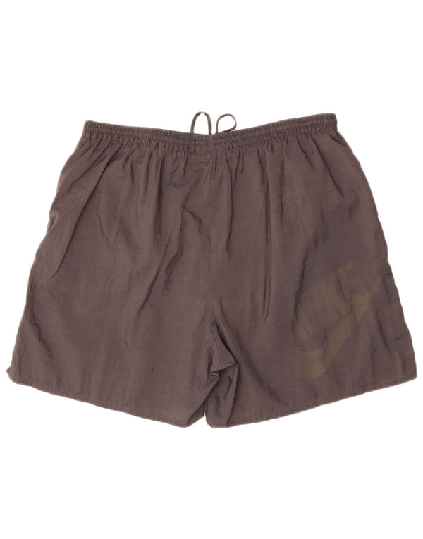 Shorts esportivos gráficos masculinos NIKE grandes cinza nylon