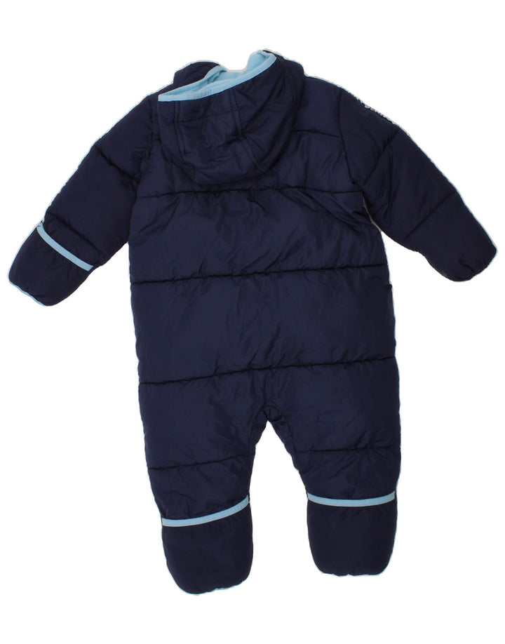 DKNY Baby Boys Hooded Padded Jumpsuit 18-24 Months Navy Blue Colourblock Vintage Dkny and Second-Hand Dkny from Messina Hembry 